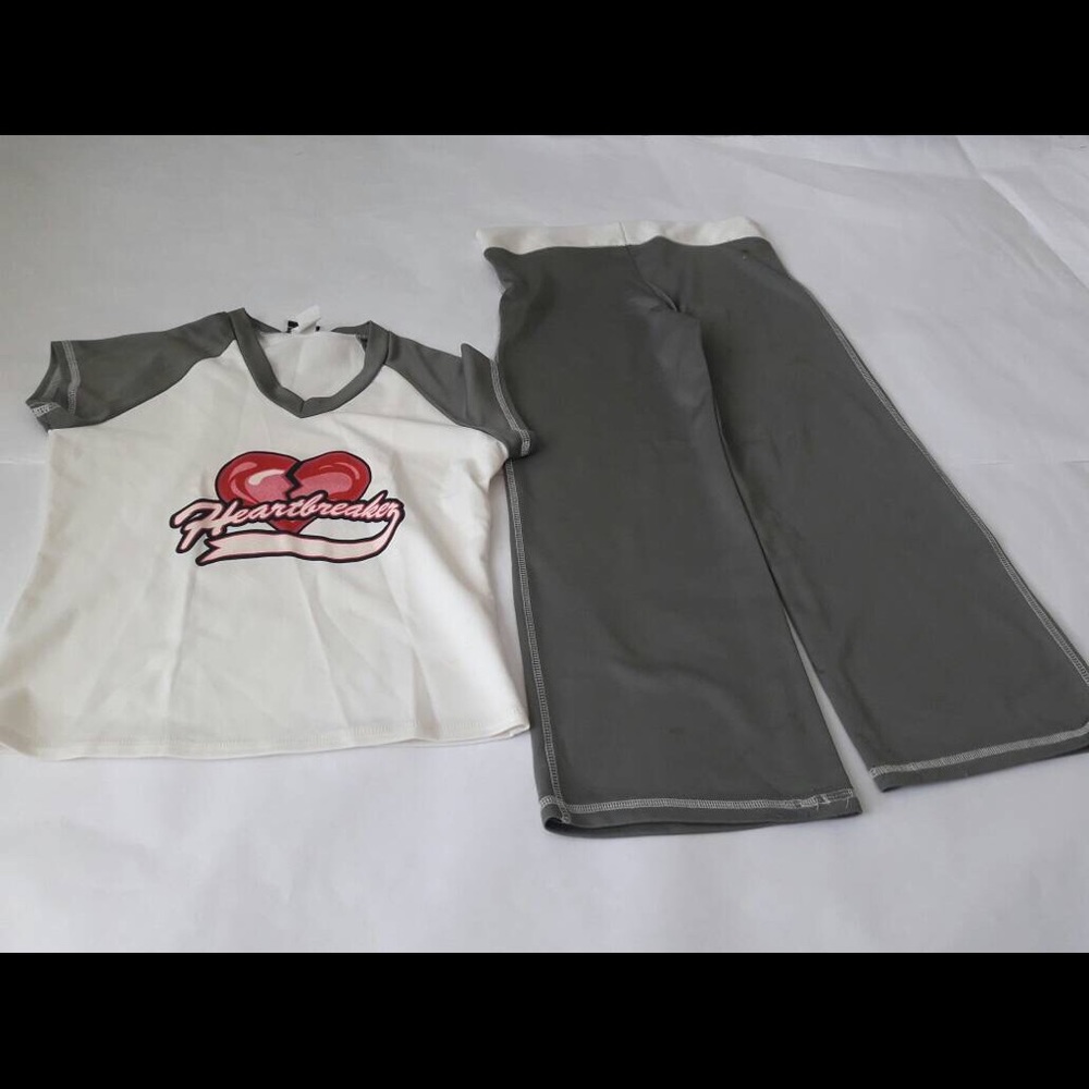 Girls 2 piece pant half shirt set